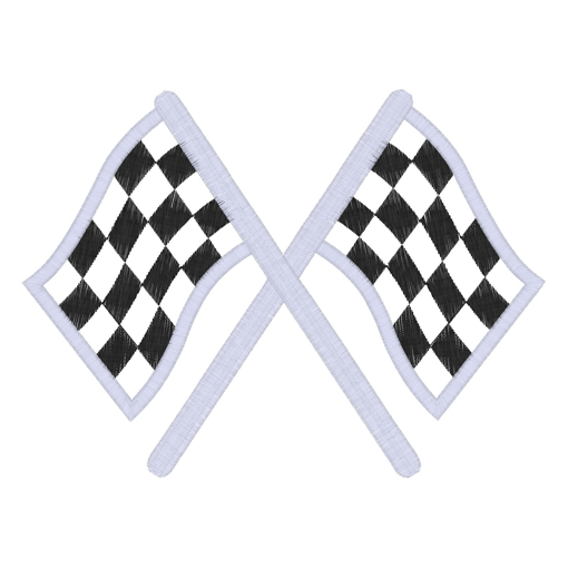 Flags (46) Checkered Flag Applique 5x7