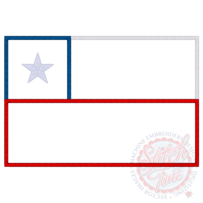 Flags (51) Texas Flag Applique 6x10