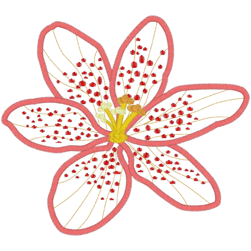 Flower Power (A4) Lily Applique 5x7
