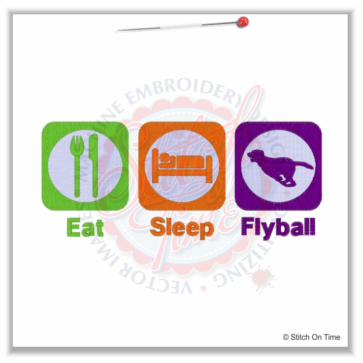 1 Flyball : Eat Sleep Flyball 5x7