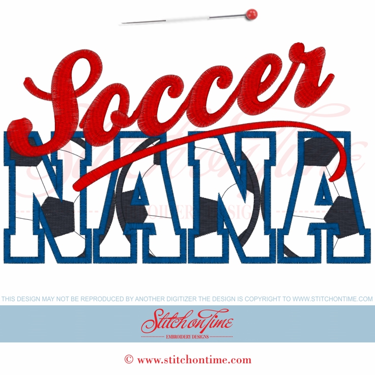 83 Football : Soccer Nana Applique 6x10