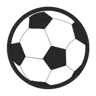 Football (B59) Soccer Ball Applique 4x4
