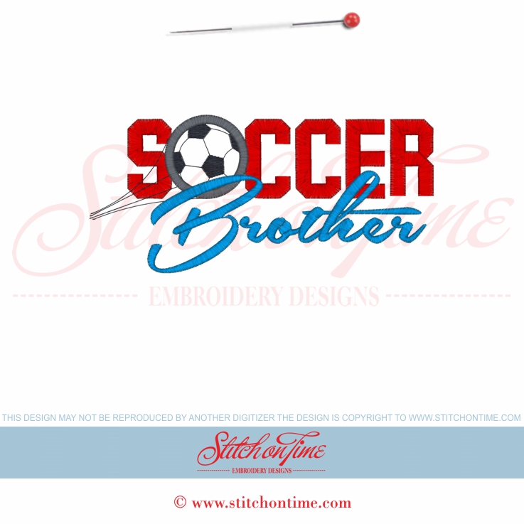 72 Football : Soccer Brother Applique 5x7