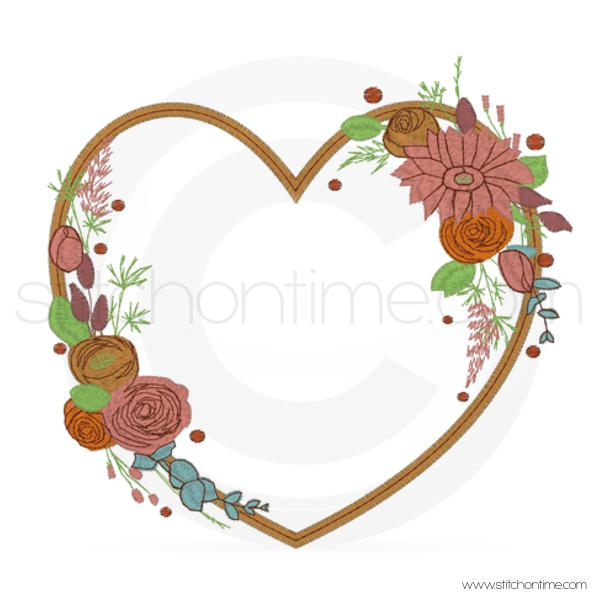 38 Frames : Floral Heart Frame