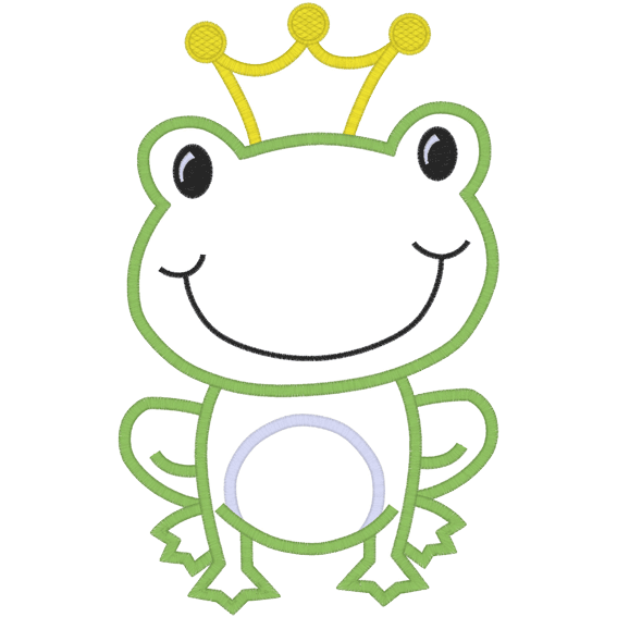 Freddy (A8) Frog Prince Applique 5x7