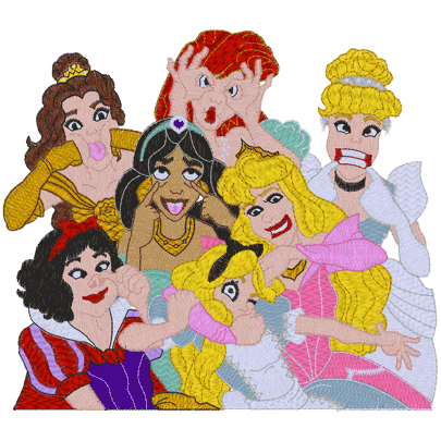 Funny (A1) Naughty Princesses 5x7