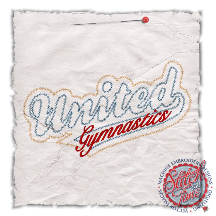 Gymnast (25) United Gymnastics Applique 8x12