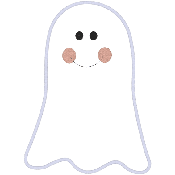 Halloween (A104) Ghost Applique 6x10