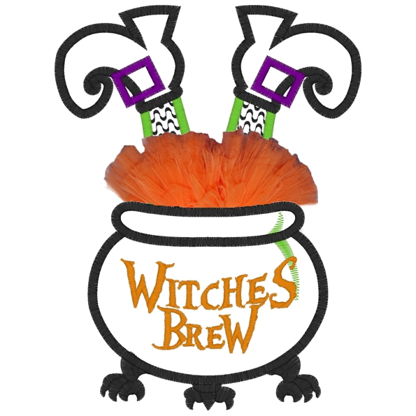 Halloween (241) Witches Brew Applique 6x10
