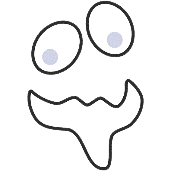Halloween (A44) Ghost face Applique 6x10