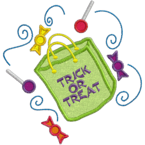 Halloween (A5) Trick or Treat Applique 5x7