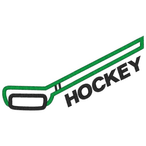 Hockey (16) Hockey Stick Applique 5x7