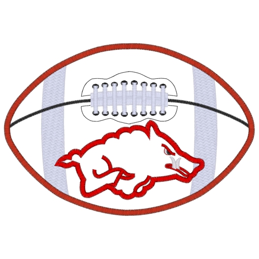 Hogs (35) American Football Applique 5x7