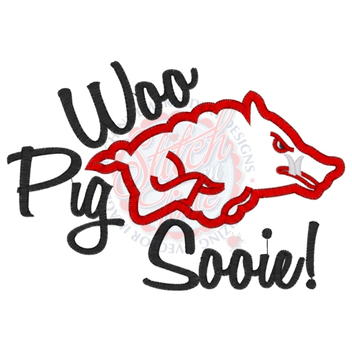 Hogs (37) Pig Sooie Applique 5x7