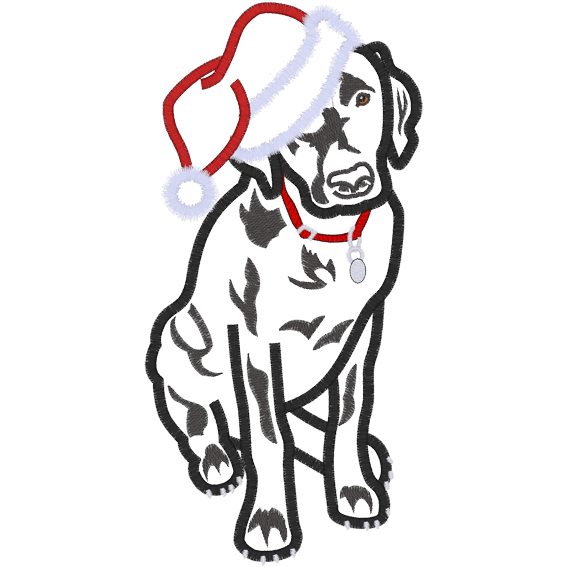 Labrador (A2) Christmas Dog Applique 5x7
