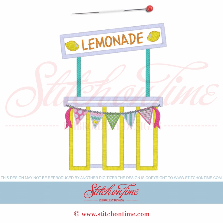1 Lemonade Stand : Lemonade Stand Applique 5x7