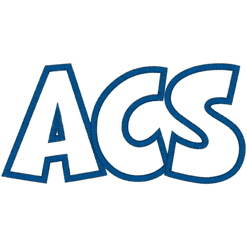 Letters (A129) ACS Applique 5x7