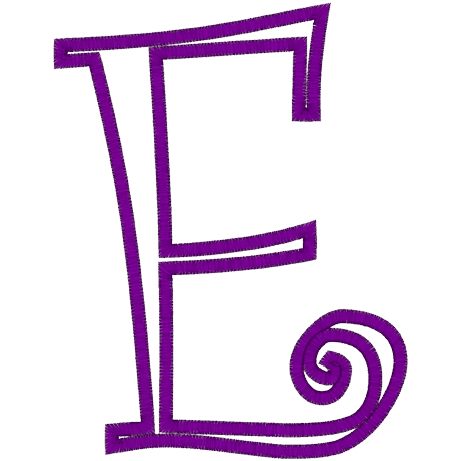 Letters (A181) E Applique 5x7