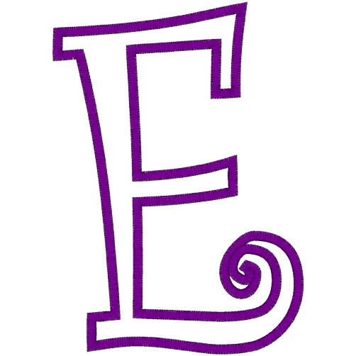 Letters (A182) E Applique 5x7