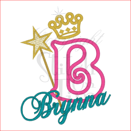 Letters (222) B Brynna Applique 5x7