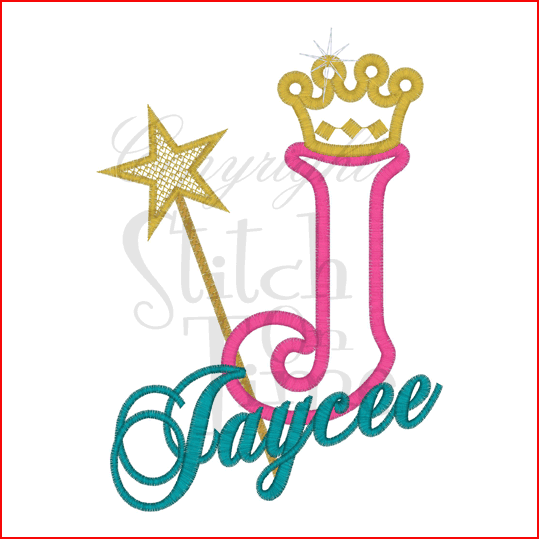 Letters (235) J Jaycee Applique 5x7