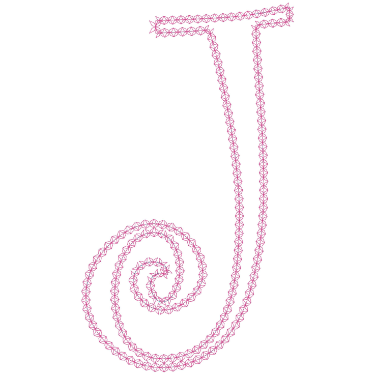 Letters (284) J Applique 10x10