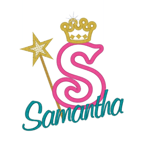 Letters (288) S Samantha Applique 5x7