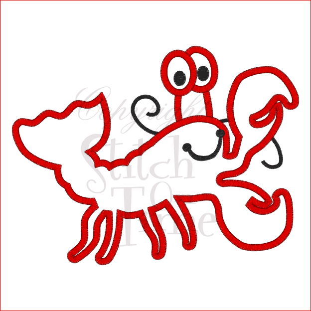Lobster (2) Applique 5x7