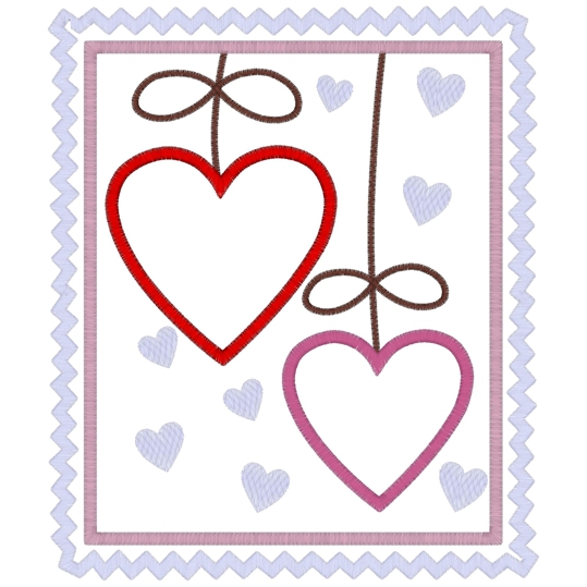 Love Letters (16) Love Stamp Applique 6x10