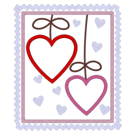 Love Letters (17) Love Stamp Applique 5x7