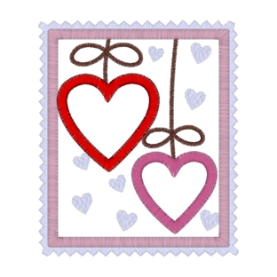 Love Letters (18) Love Stamp Applique 4x4