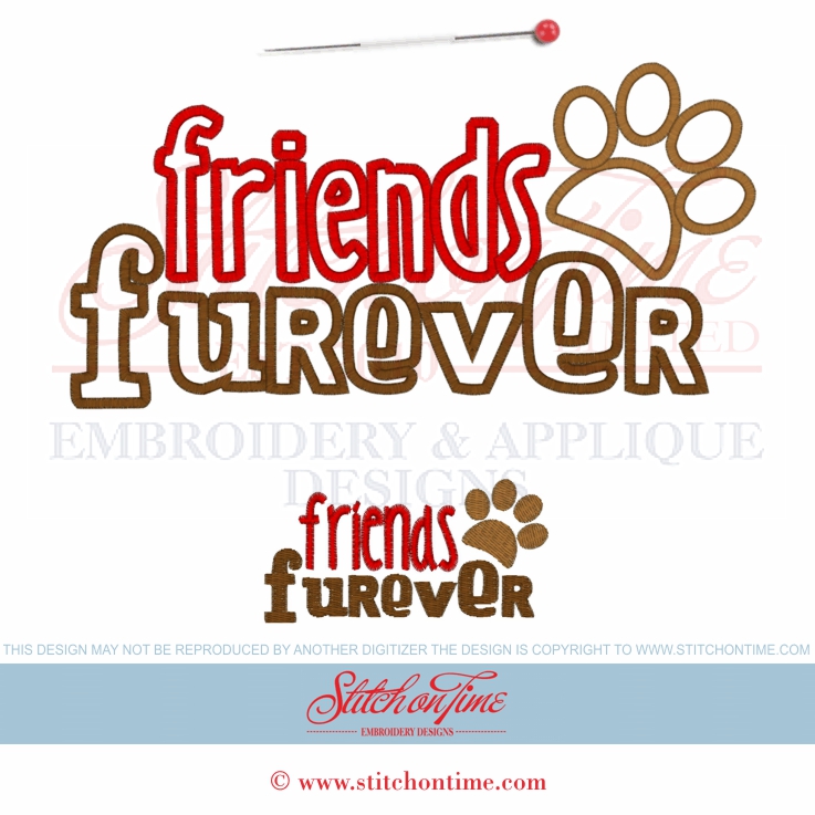 6 LOYAL FRIENDS : Friends Furever 4 Hoop Sizes