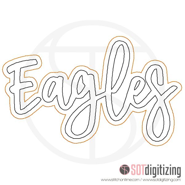 1 Mascots : Eagles Rough Cut Applique