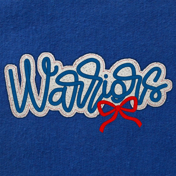 8 Mascots : Warriors Bow Puff Foam and Applique