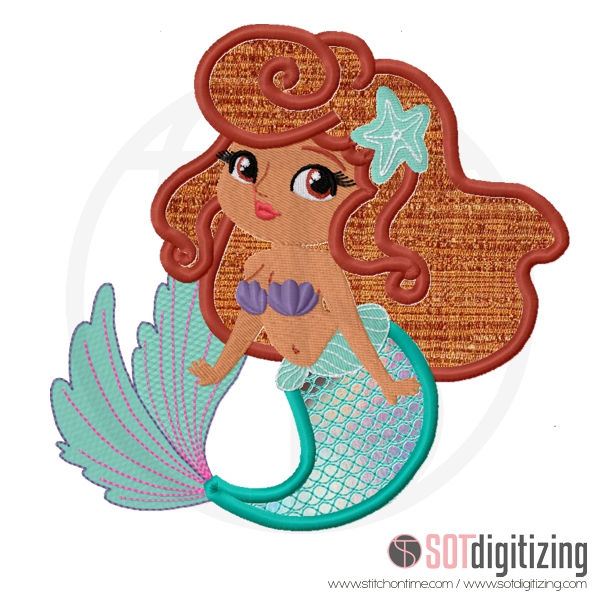 49 Mermaids : Little Mermaid Applique