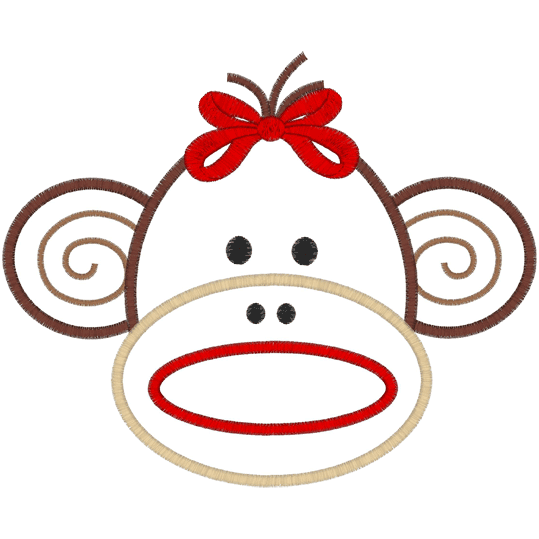 Monkies (A30) Monkey Applique 6x10