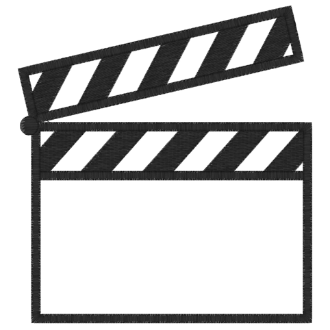 Movies (13) Clapper Board Applique 6x10