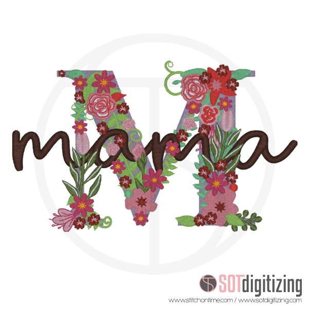 96 Names : Mama with Floral M