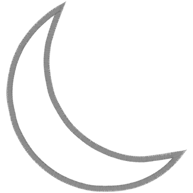Olibeli (A22) Moon Applique 5x7