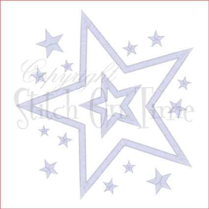 Ornamental (17) Star Applique 5x7
