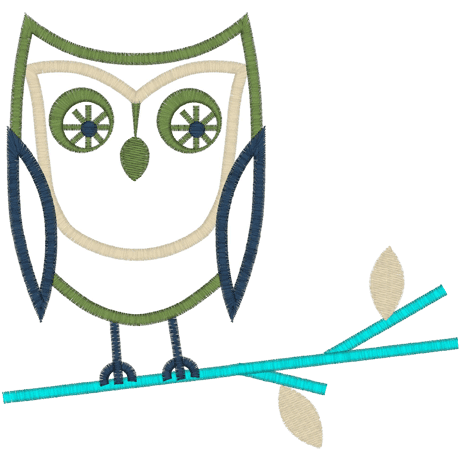 Owl (A16) Owl Applique 5x7