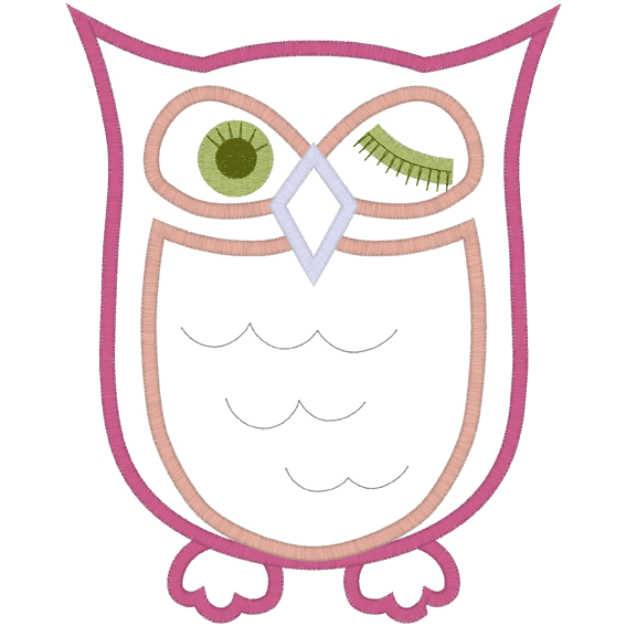 Owl (A24) Owl Applique 6x10