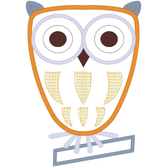 Owl (A30) Applique 6x10
