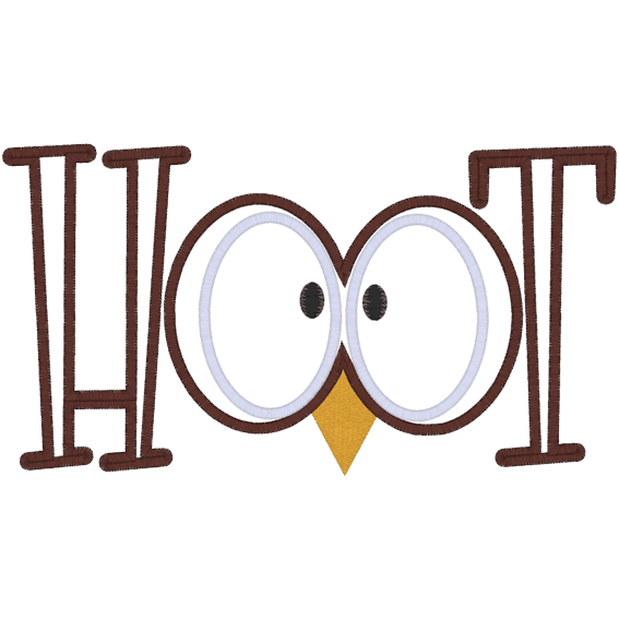 Owl (A35) Hoot Applique 5x7