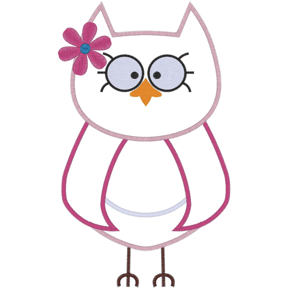 Owl (A6) Owl Applique 5x7