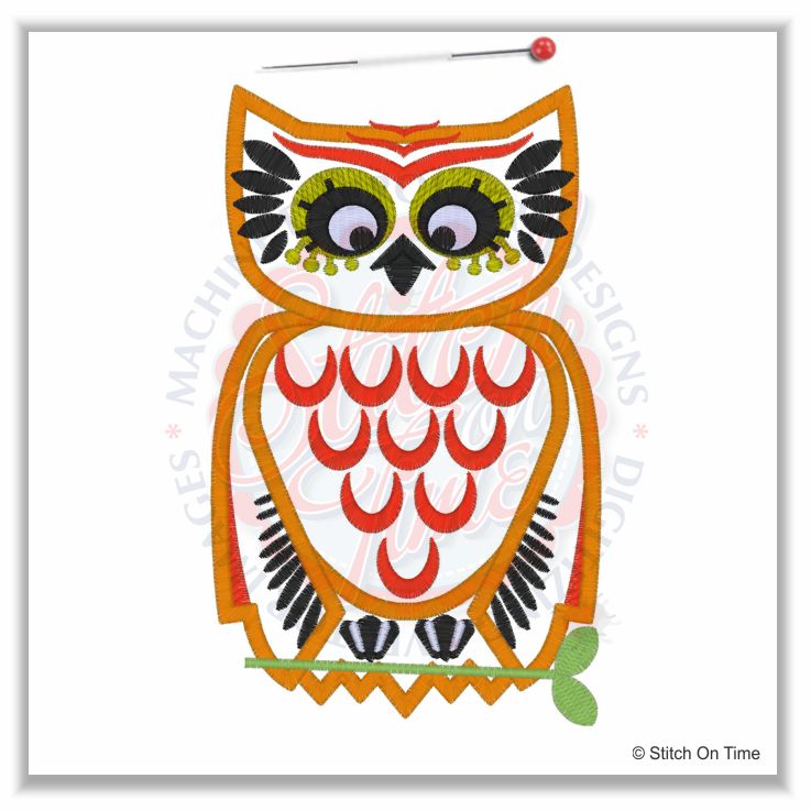 54 Owl : Owl Applique 5x7
