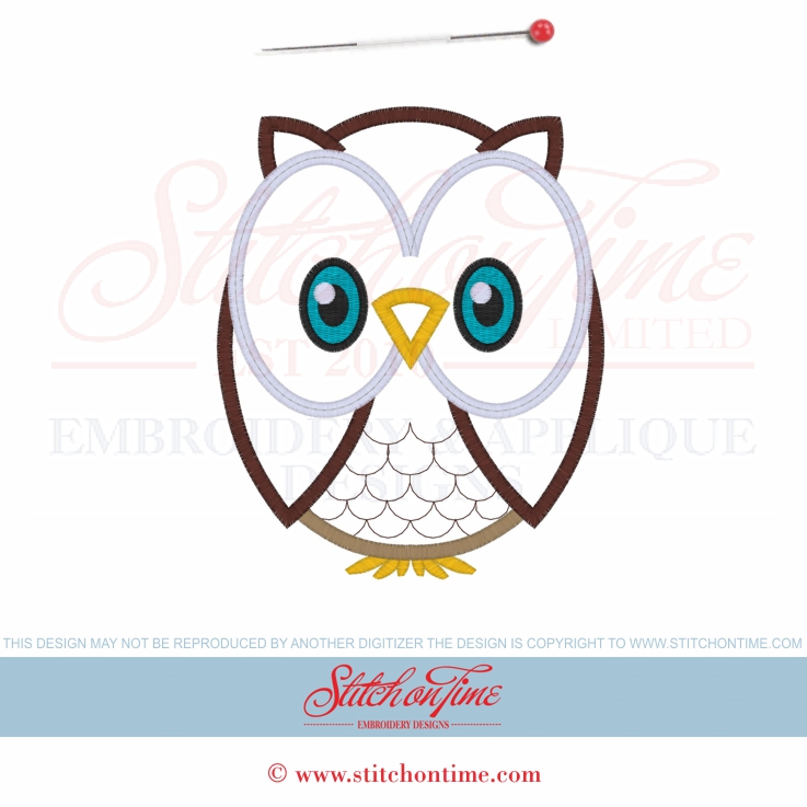 60 Owl : Boy Owl Applique 5x7