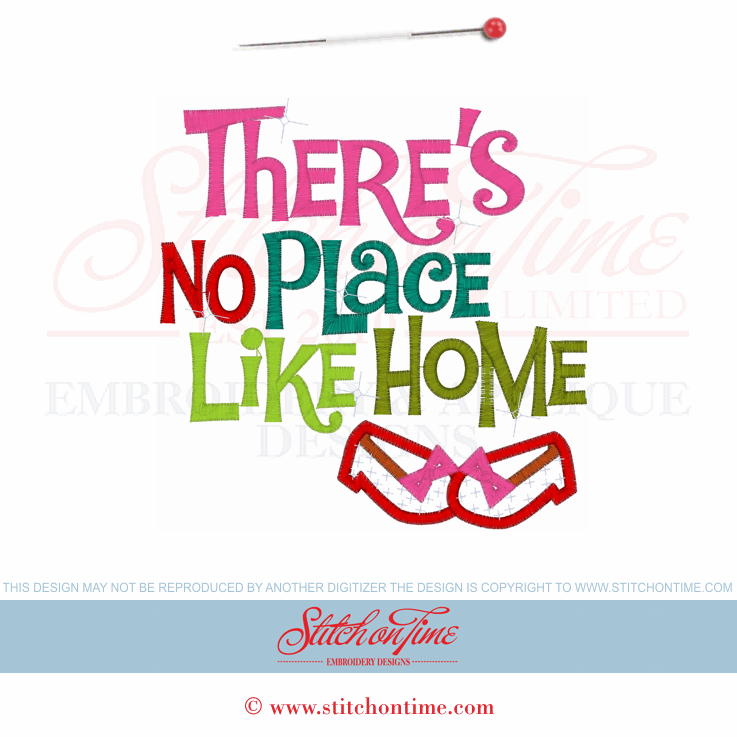 41 Oz : There's No Place Like Home Applique 6x10