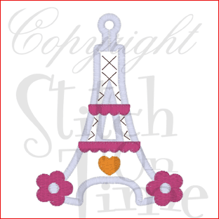 Paris (9) Eiffel Tower Applique 4x4