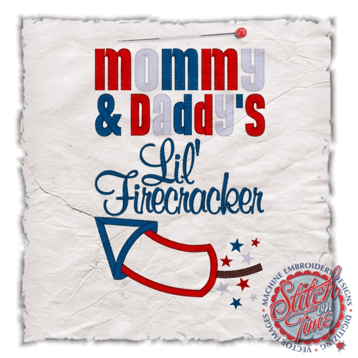 Patriotic (85) Mommy & Daddys Lil Firecracker 5x7